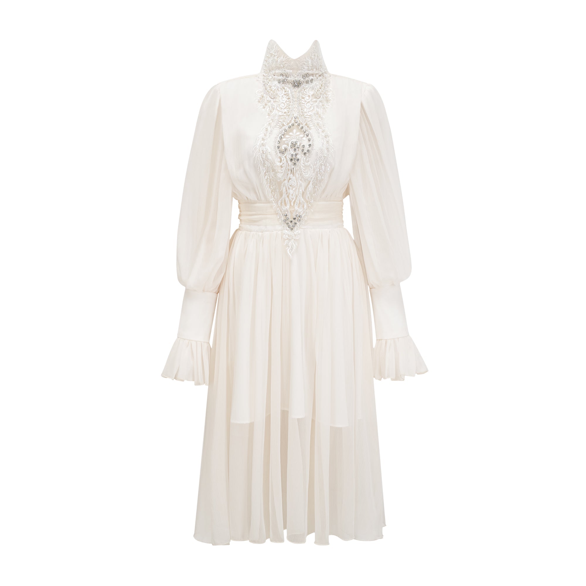 Mirage dantel midi elbise