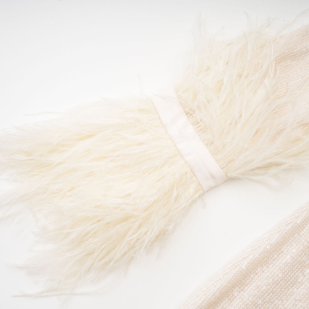 Gabriella tüy midi elbise