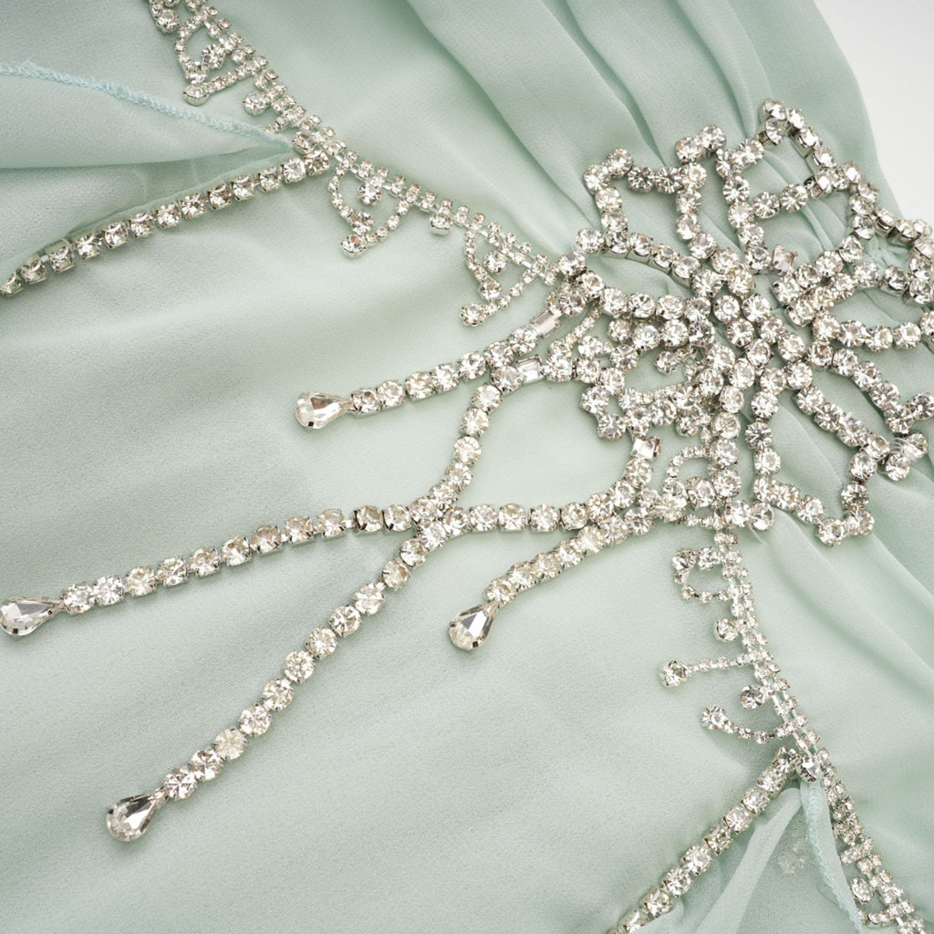 Salilah fırfırlı midi elbise