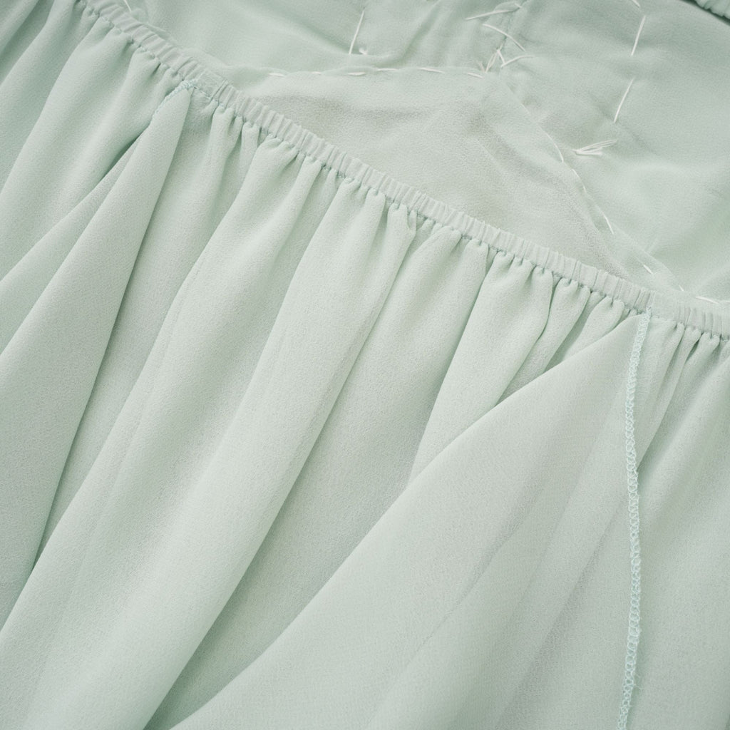 Salilah fırfırlı midi elbise