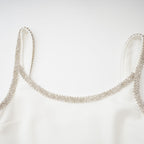 Hélène işlemeli midi elbise