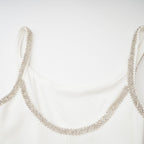 Hélène işlemeli midi elbise