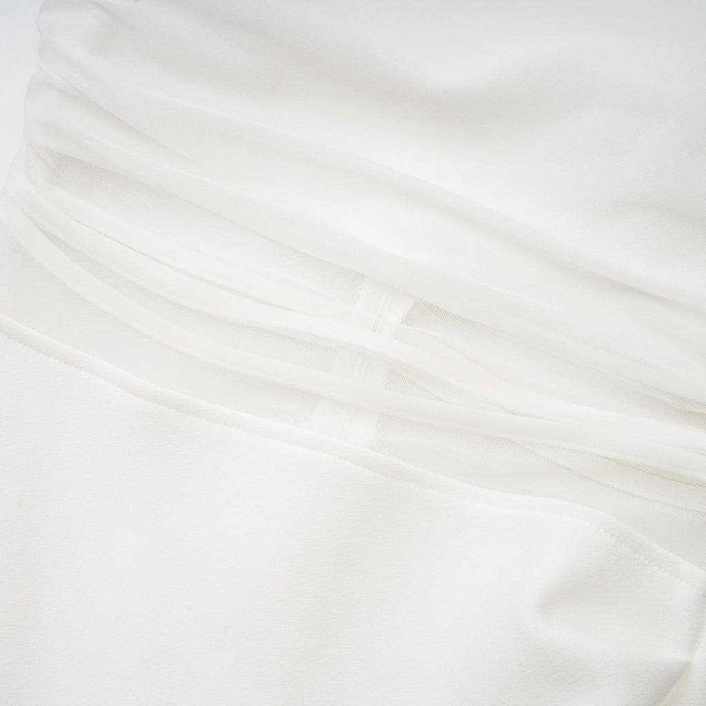 Hermine şeffaf midi elbise