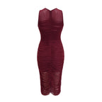 Renée dantelli midi elbise