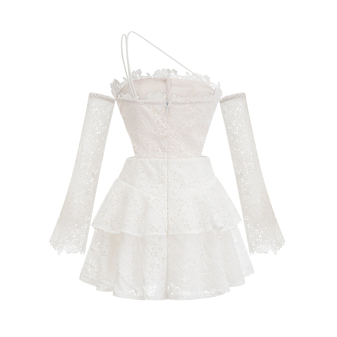 Cyrielle dantel mini elbise