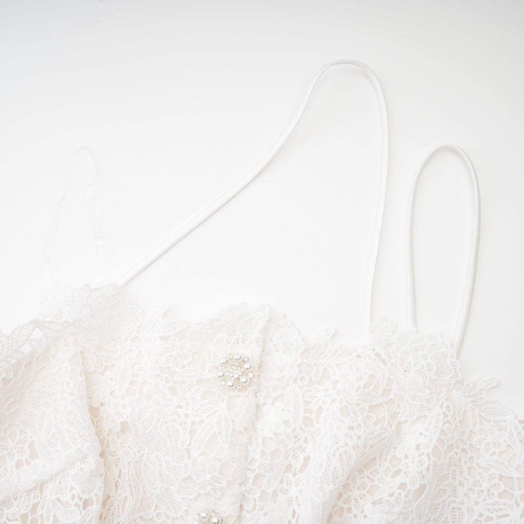 Cyrielle dantel mini elbise