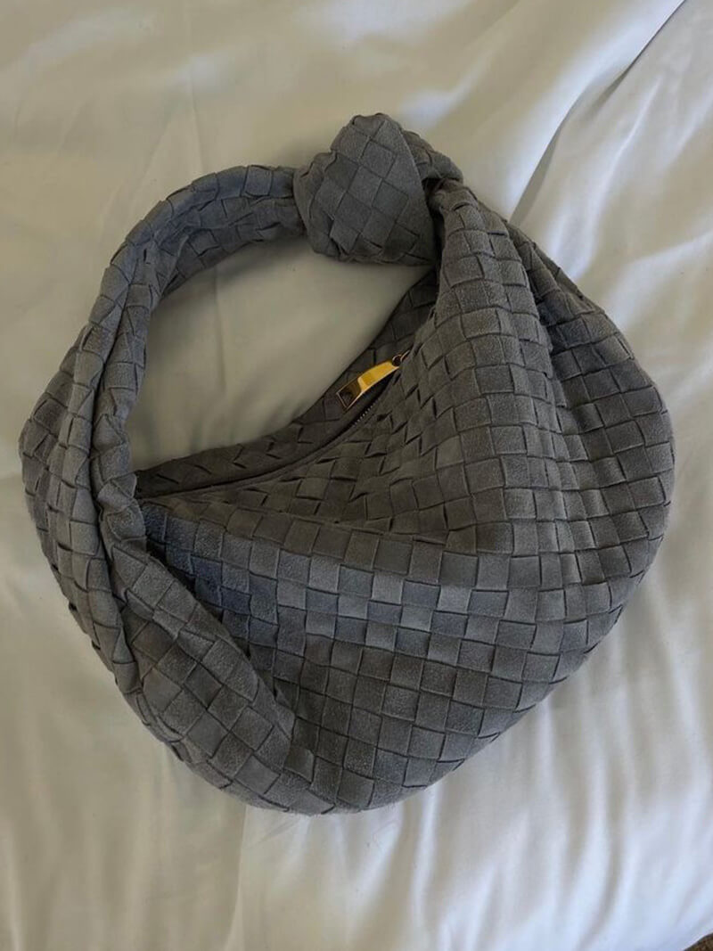 Woven Orta Boy Premium Süet Çanta