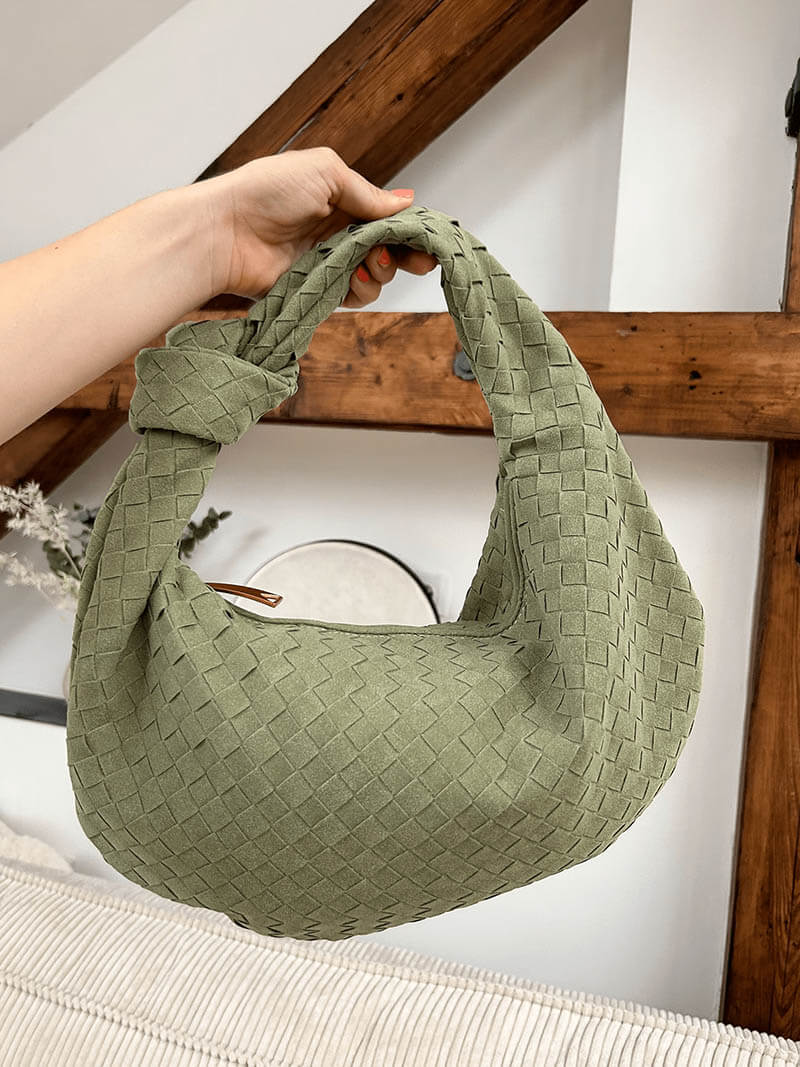 Woven Orta Boy Premium Süet Çanta