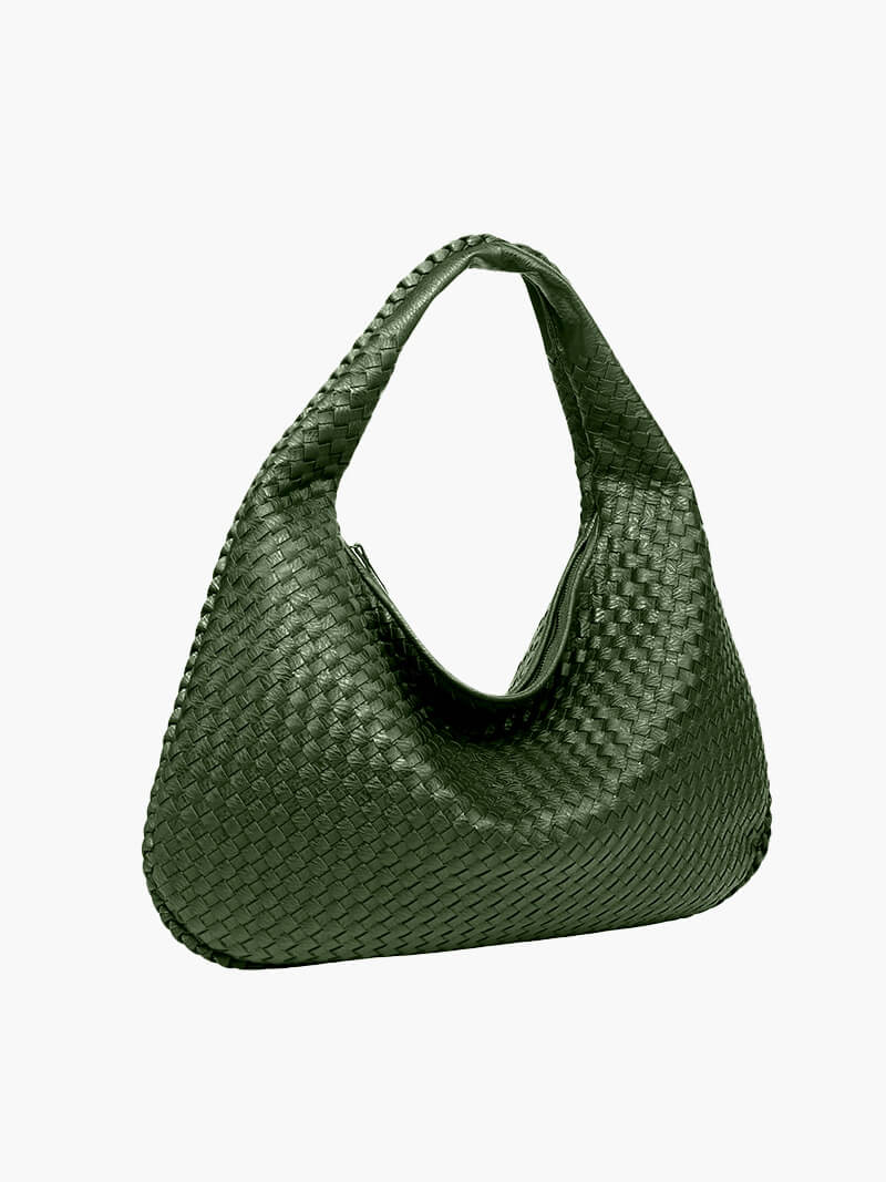 Woven Büyük Boy Vegan Deri Çanta