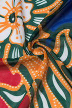 Çiçek Desenli Büzgülü Bağlamalı Bikini ve Mayo Eteği Pareo Takım