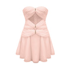 Émilienne pile mini elbise