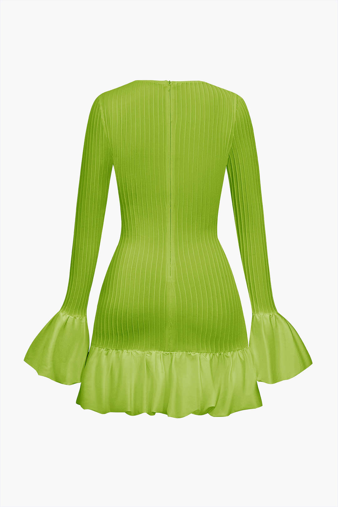 Katı Puf Çan Kol Mini Elbise