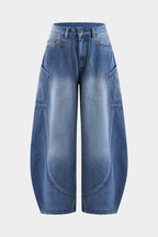 Denim Barrel Kot