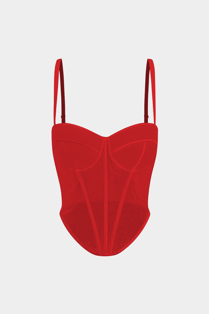 File Elbise Düğmeli Korse Bel Askılı Üst