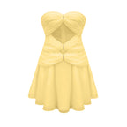 Émilienne pile mini elbise