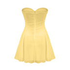 Émilienne pile mini elbise