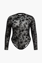 Shapewear  Büyük Beden Çiçekli Bodysuit
