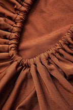 Karın Kontrol Bağcıklı Halter Büzgülü Tek Parça Mayo