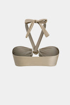 Metalik Büzgülü Bağlamalı Bikini Takımı