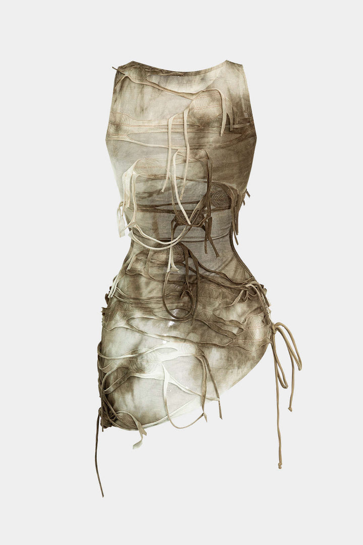 Halter Yaka Bikini ve Mayo Eteği Pareo Takım