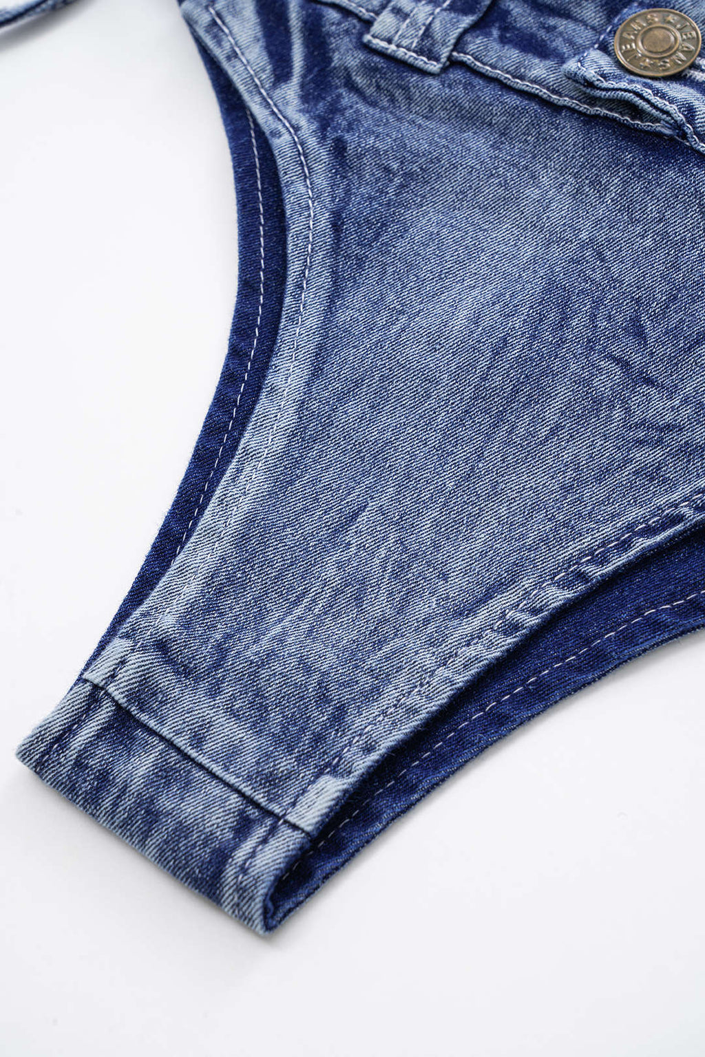 Kot Görünümlü Bağlamalı Bikini Takımı