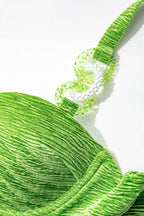 Dokulu Kesik Detaylı Düğme Karın Toparlayıcı Tek Parça Mayo