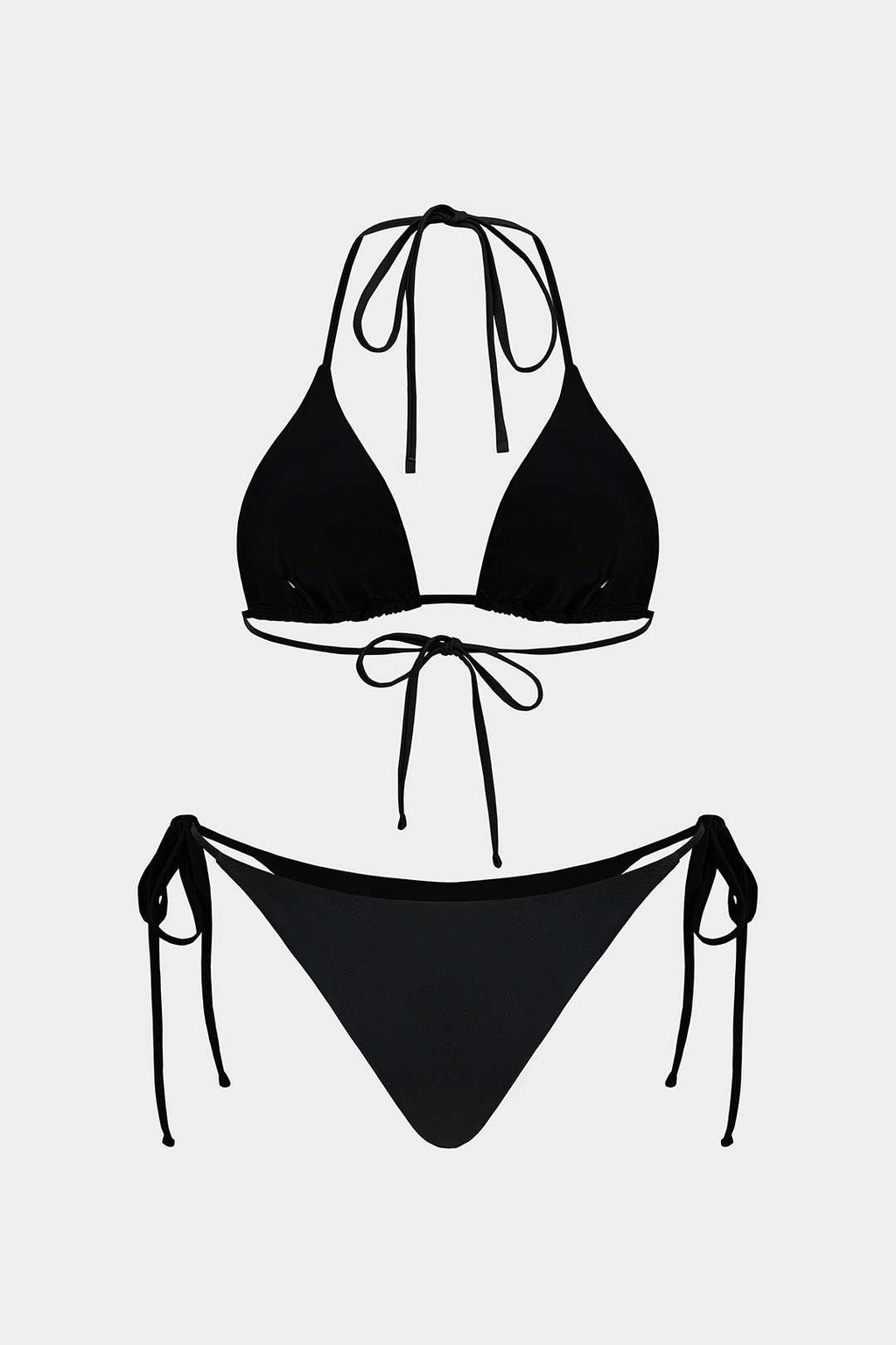 Strass Detaylı Bağlamalı Sırt Dekolteli Bikini Takımı