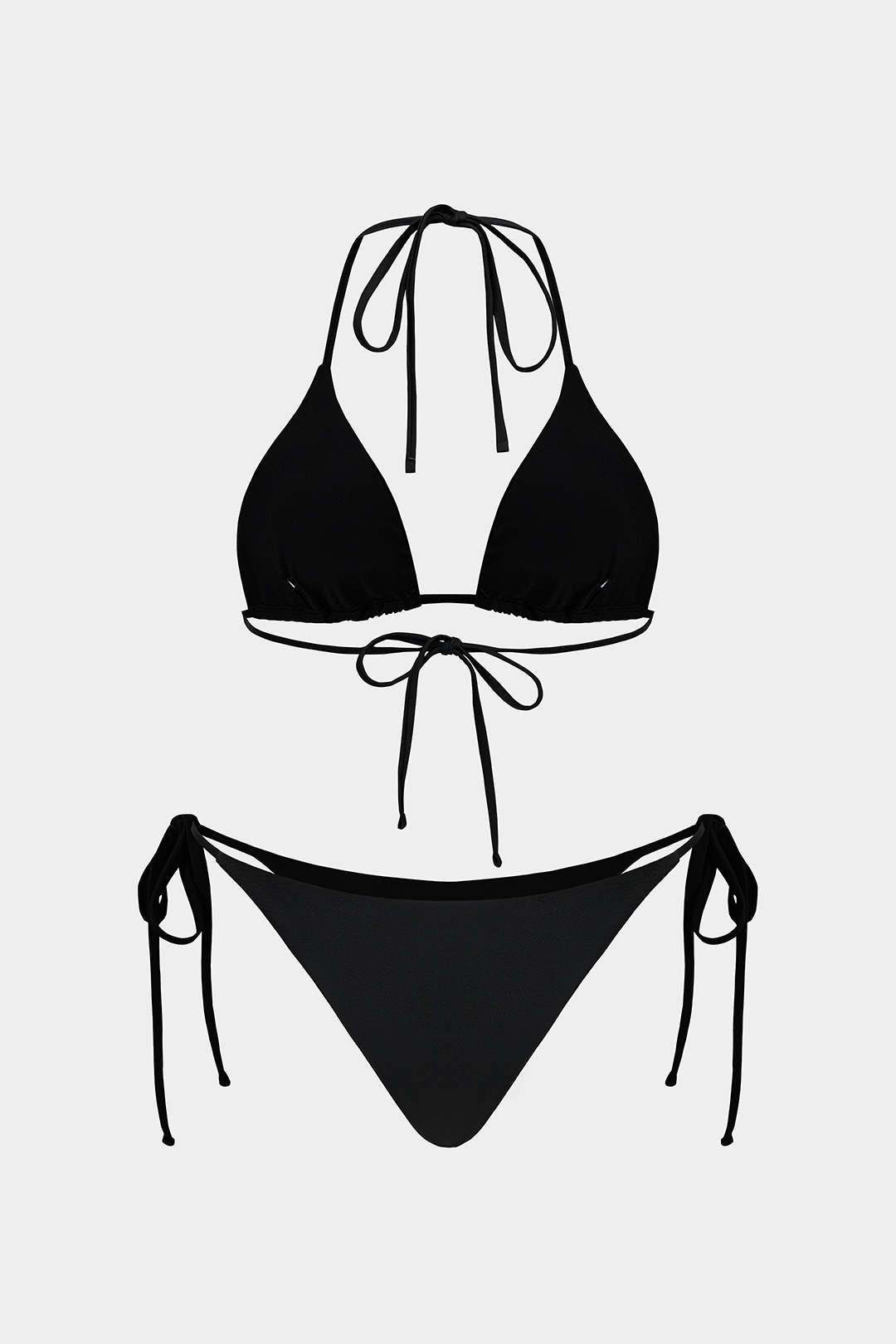 Strass Detaylı Bağlamalı Sırt Dekolteli Bikini Takımı