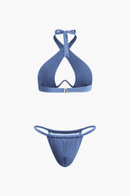 Çapraz Bağlamalı Halter Kesim Bikini Takımı