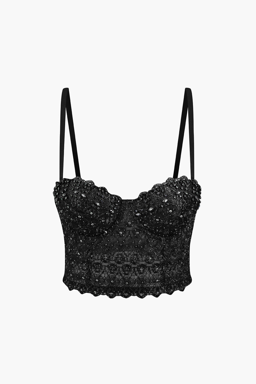 Rhinestone Dantel Büstiyer