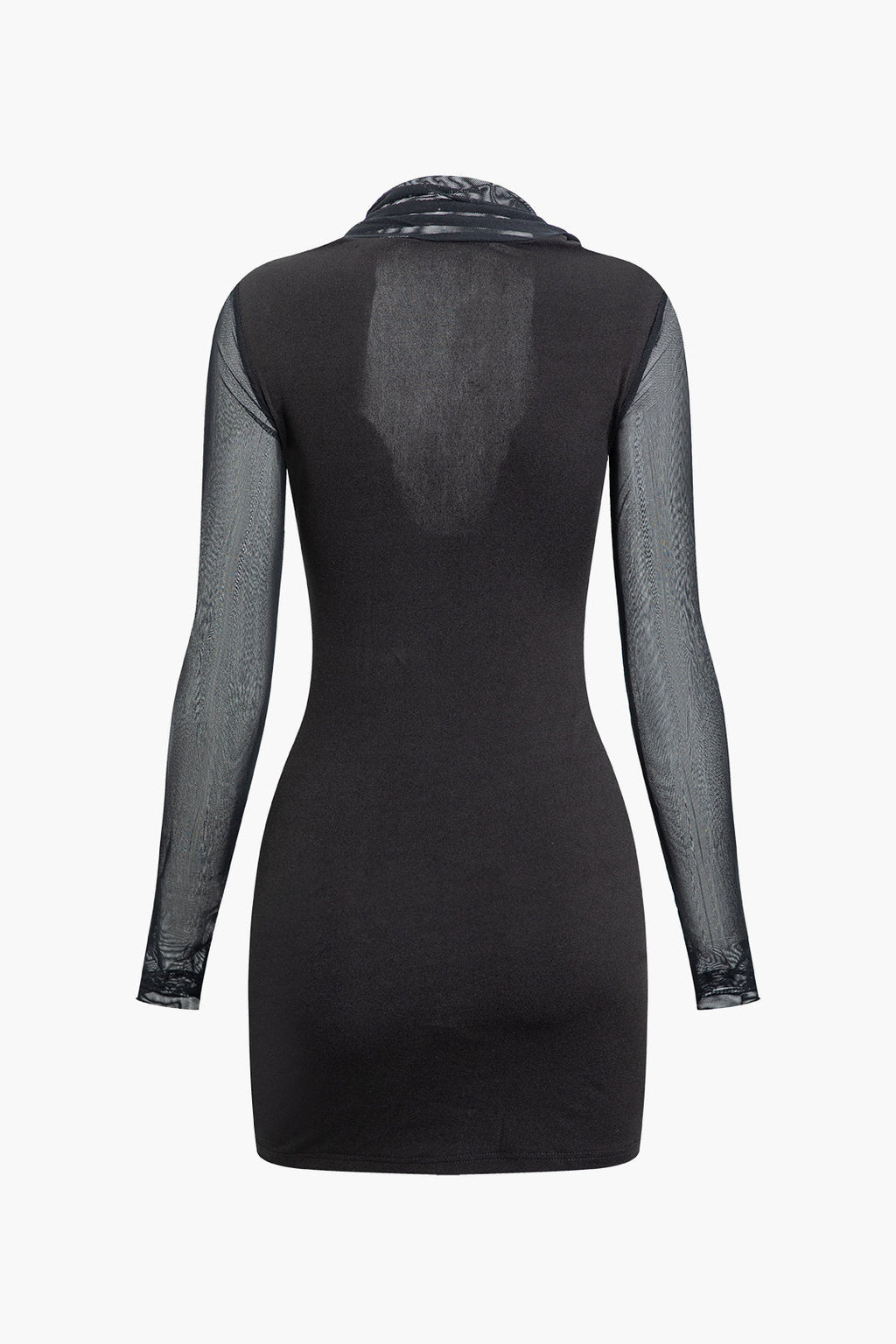 Patchwork File Dantelli V Yaka Mini Elbise