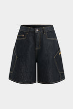 Denim Cepli Şort