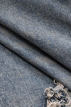 Harf Nakışlı Yıkamalı Denim Düğmeli Cep Jean