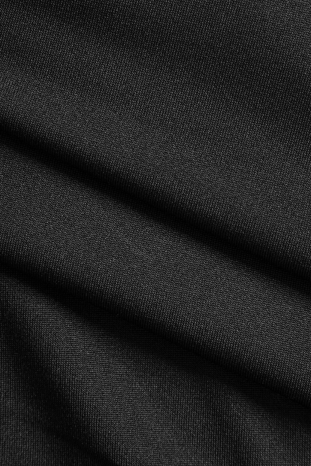 Düz Yüksek Yırtmaçlı Kare Yaka Midi Elbise