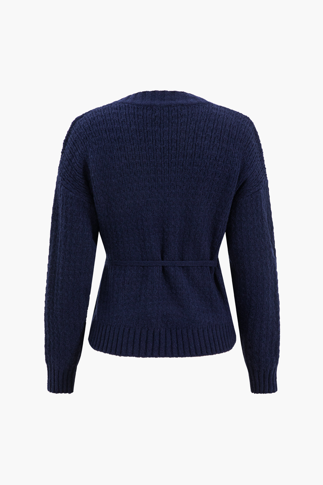 Örgü Düğmeli V Yaka Hırka