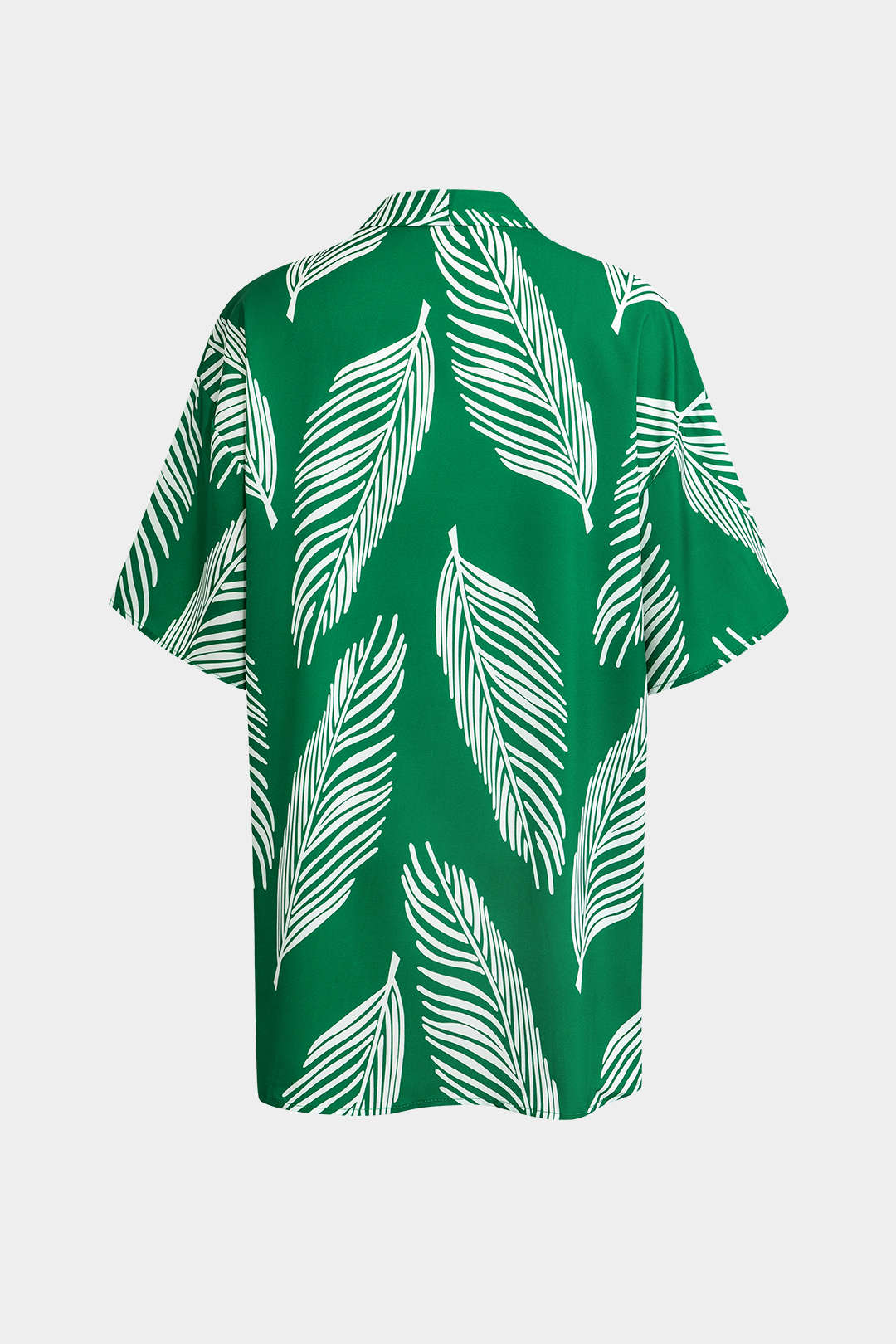 Yaprak Desenli Büzgülü Şort Takımı