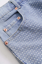 Denim Yüksek Bel Şort