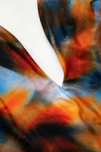 Desenli Sırt Bağlamalı Mayo ve Mayo Eteği Pareo Takımı