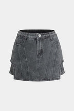 Denim Cepli Şort