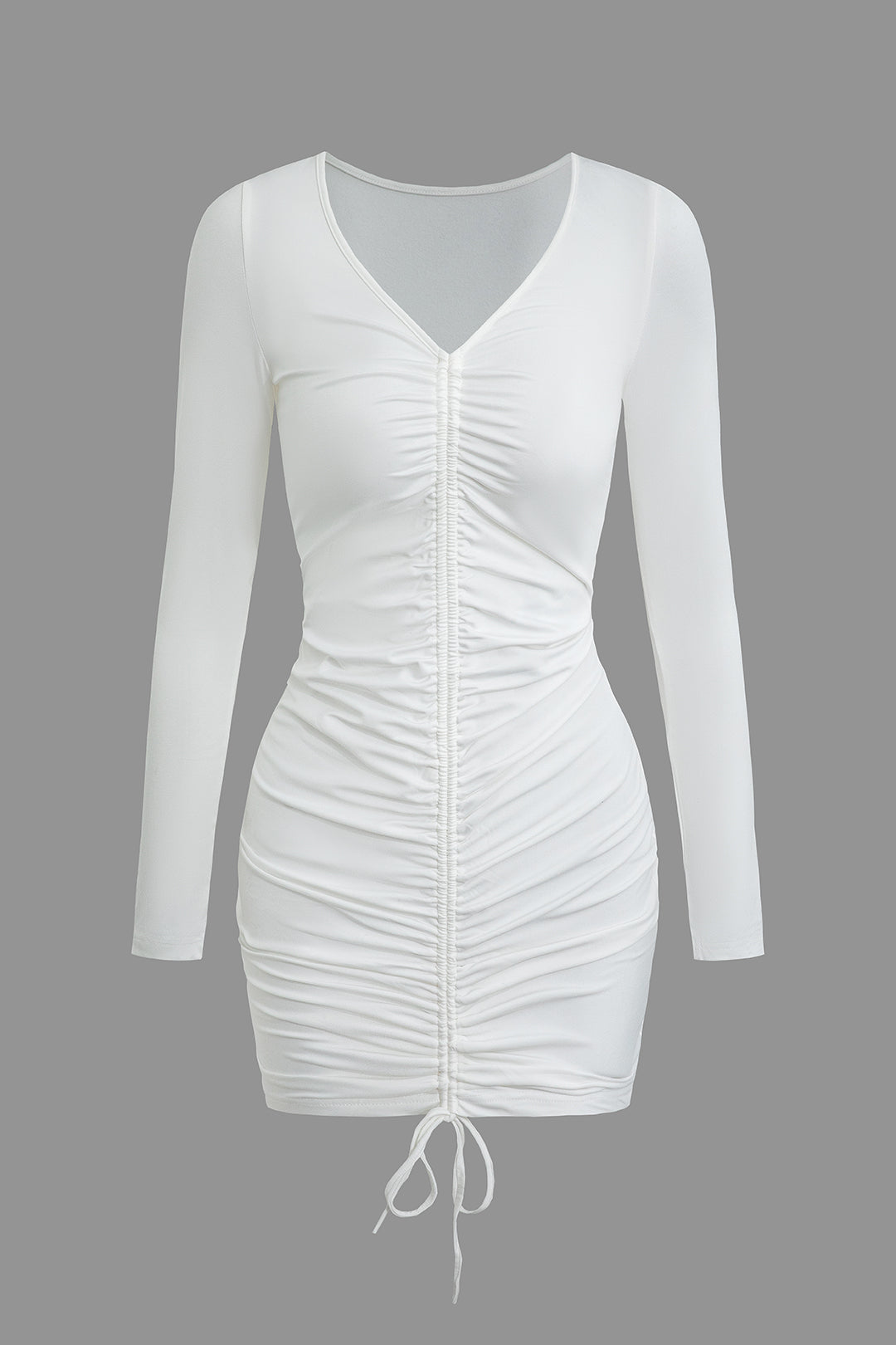 Katı Dantelli İpli Mini Elbise