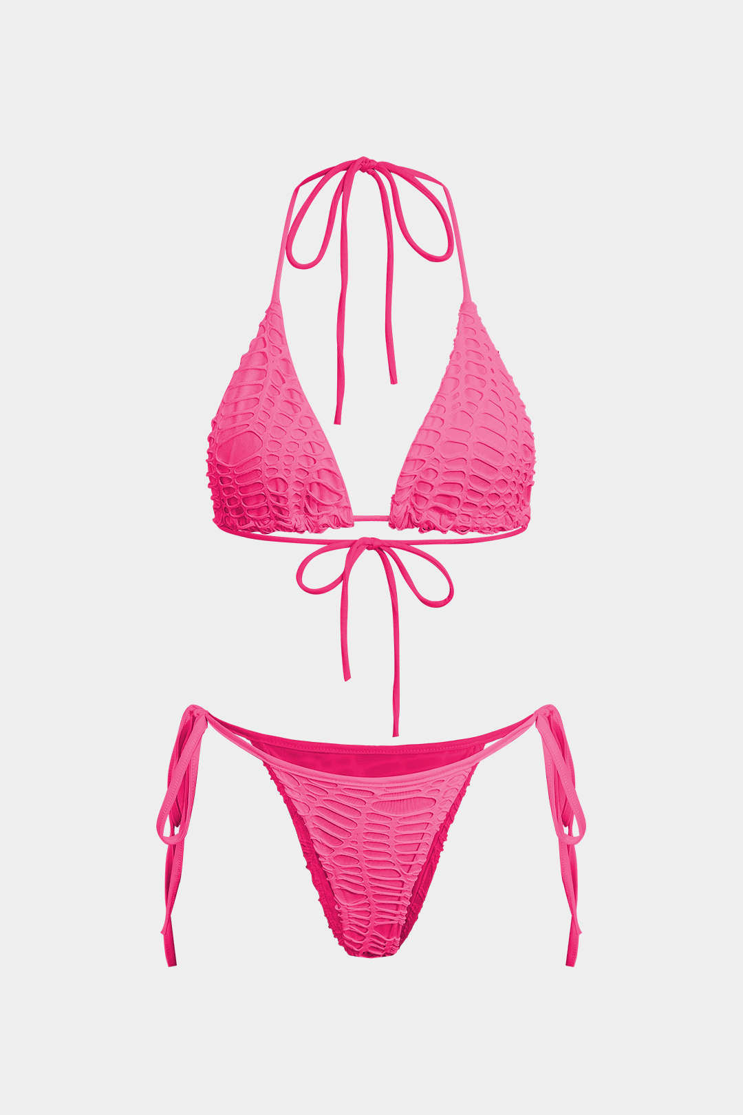 Halter Yaka Bikini ve Mayo Eteği Pareo Takımı