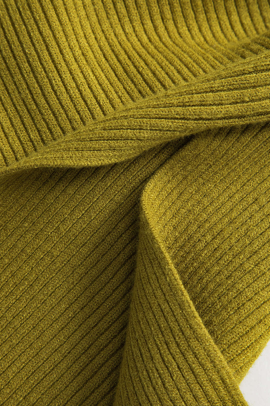 Temel Katı Çapraz Uzun Kollu Kazak Midi Elbise