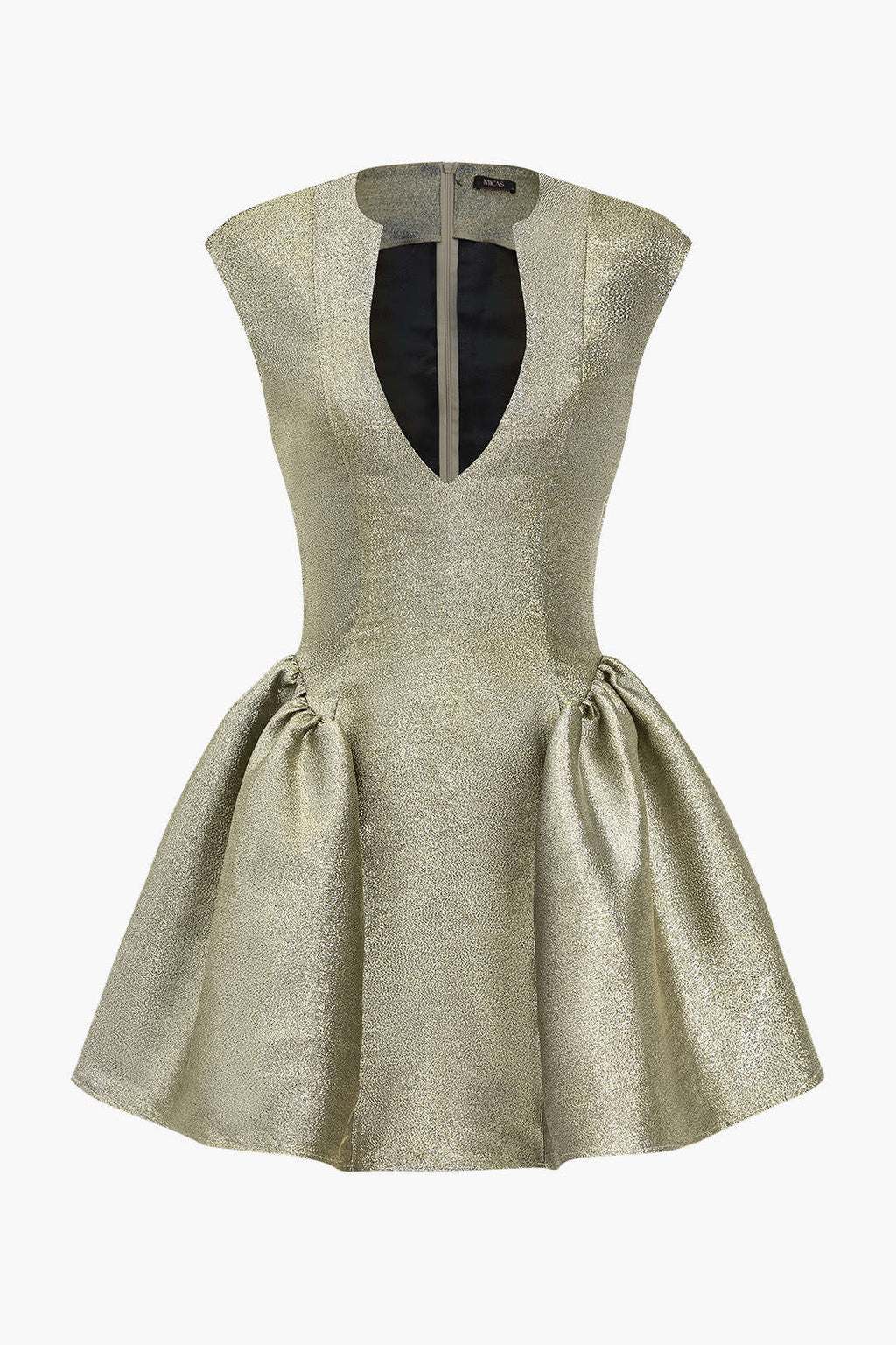 Simli V Yaka Mini Elbise