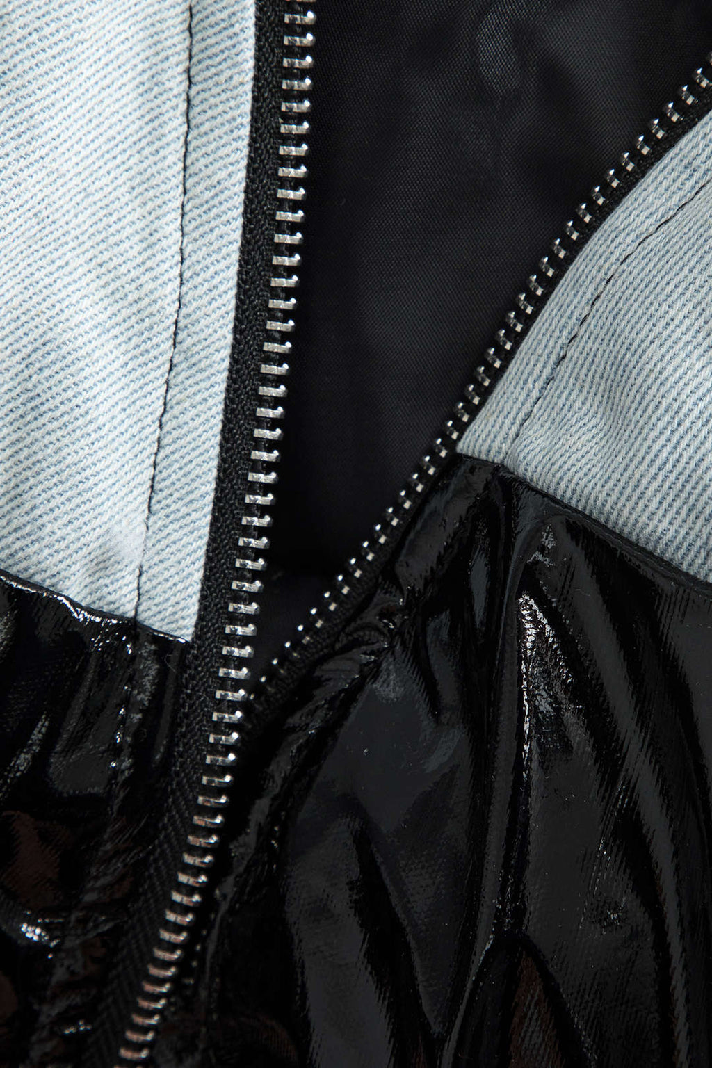 Denim Suni Deri Ceket