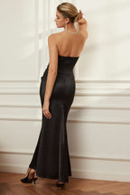 Katmanlı Straplez Deniz Kızı maksi Elbise