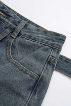 Denim Cepli Şort
