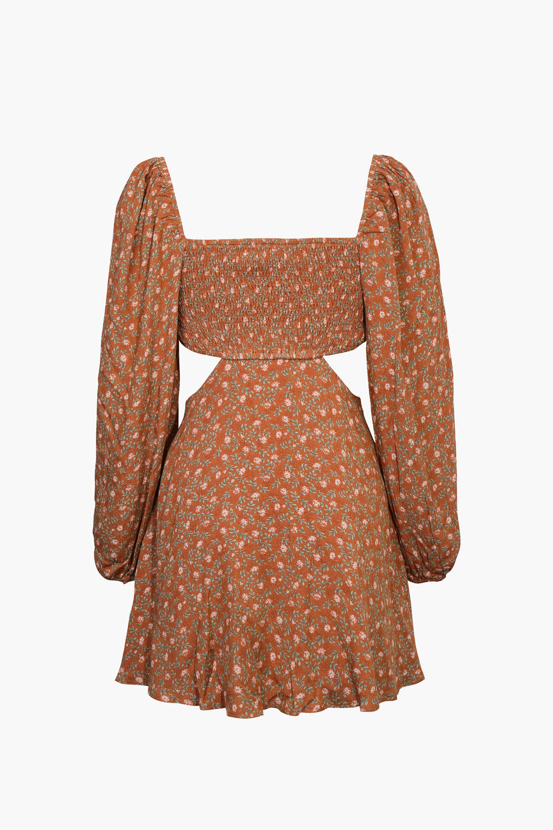 Indie All The Way Cut-Out Çiçekli Mini Elbise