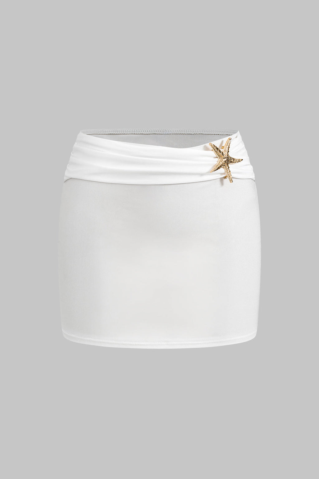 Metalik Sırt Dekolteli Bikini ve Mayo Eteği Pareo Takımı