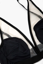 Şeffaf Lingerie Garter Seti ve Mesh Eldiven
