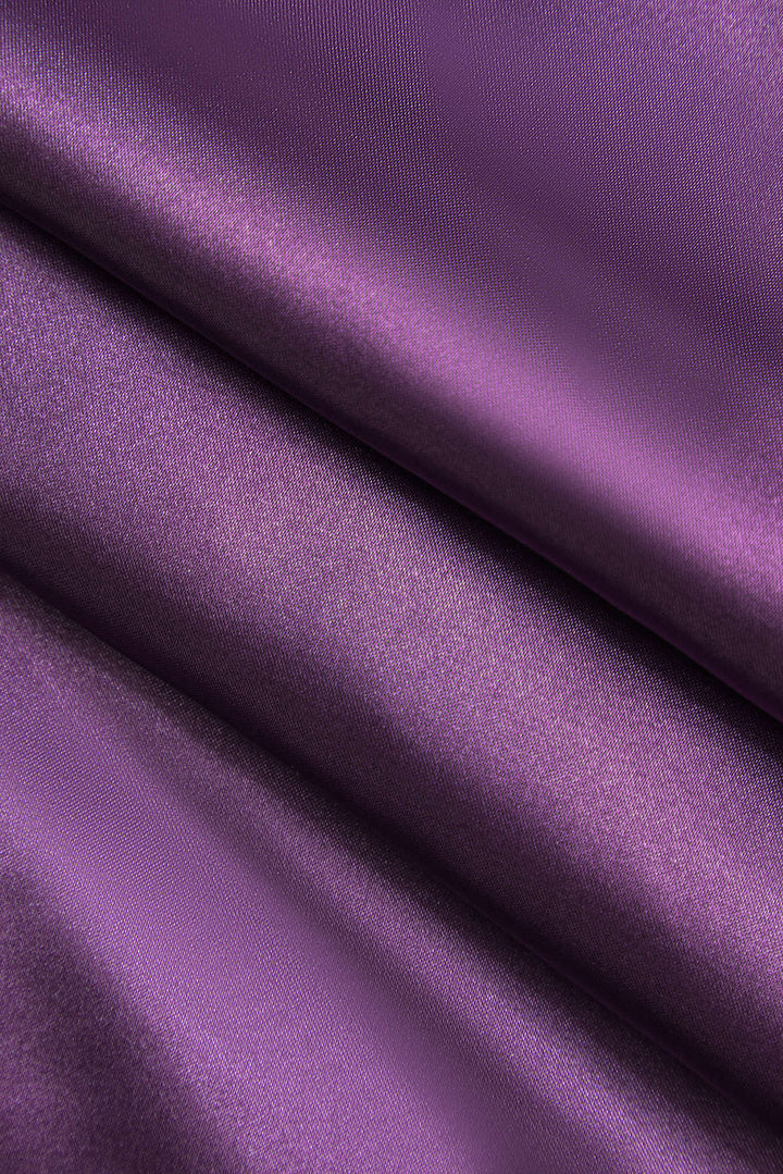 Düz Renk Sırt Dekolteli Bağlamalı Gece Elbisesi